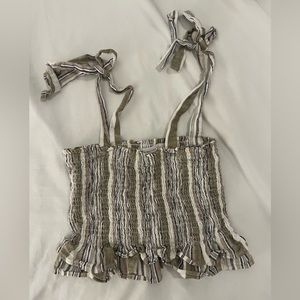 Nectar crop top with tie straps